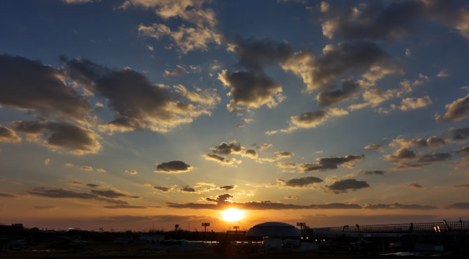 夕景 交野市 向井田