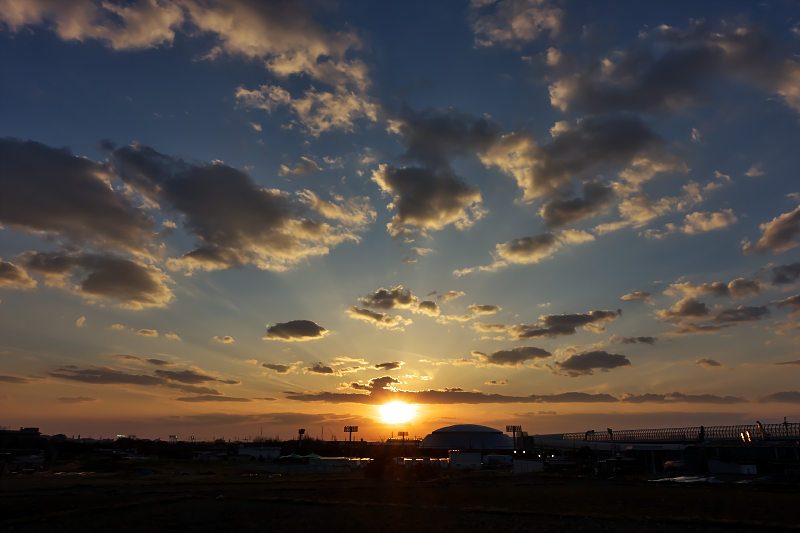 夕景 交野市 向井田